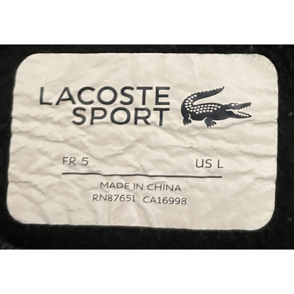 Lacoste Sport Crewneck Sweatshirt Mens Large Black Graphic Croc SH9506 - Picture 2 of 9